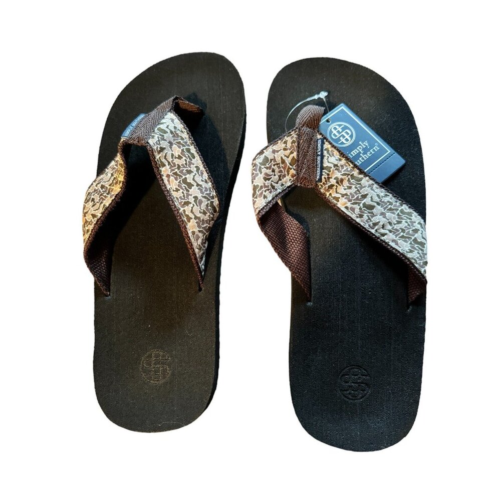 Simply Southern Men Camouflage Flip Flops Size XXL - Picture 6 of 10